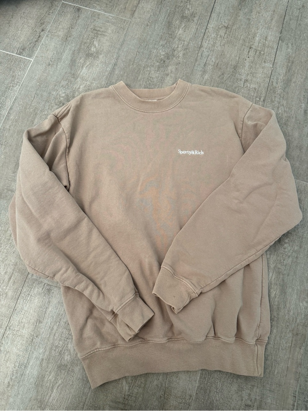 Sporty & Rich Crewneck Sweatshirt in Taupe